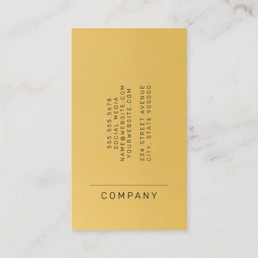 黄色のデザイナーワーク宇宙 名刺 (裏面)