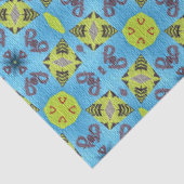 黄色のデザインのtouchを持つMVB Geo Sky Blue 薄葉紙 (詳細)