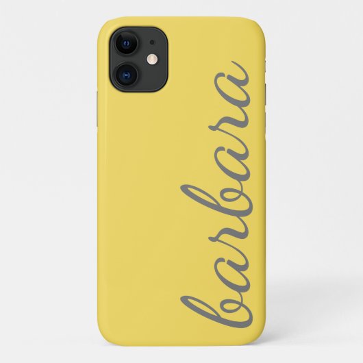 黄色のトレンディースクリプパーソナライズされたト Case-Mate iPhoneケース (裏面)
