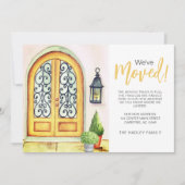 黄色のドアの発表を移動 招待状 (正面)