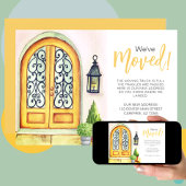 黄色のドアの発表を移動 招待状