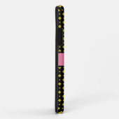 黄色のドットのパターンのピンク2パーソナライズされたの名前 Case-Mate iPhoneケース (裏面/右)