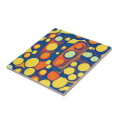 黄色のドットストップライト抽象芸術アート タイル (側面)