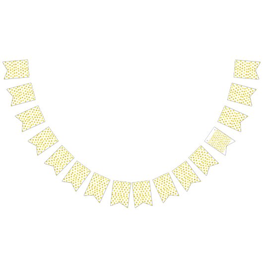 黄色のドット バンティングフラッグ (全)
