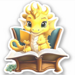 黄色のドラゴン読ズ シール