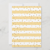 黄色のドレスと金髪のプリンセスの誕生日 招待状 (裏面)