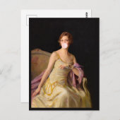 黄色のドレスのバブルガムディーバ ポストカード (正面/裏面)