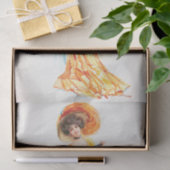 黄色のドレスの女性、デコページ 薄葉紙 (ギフト)