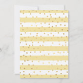 黄色のドレスの金髪プリンセスの誕生日 招待状 (裏面)