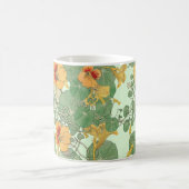 黄色のナスタスティウム |アンティークリトグラフ1896 コーヒーマグカップ (中央)