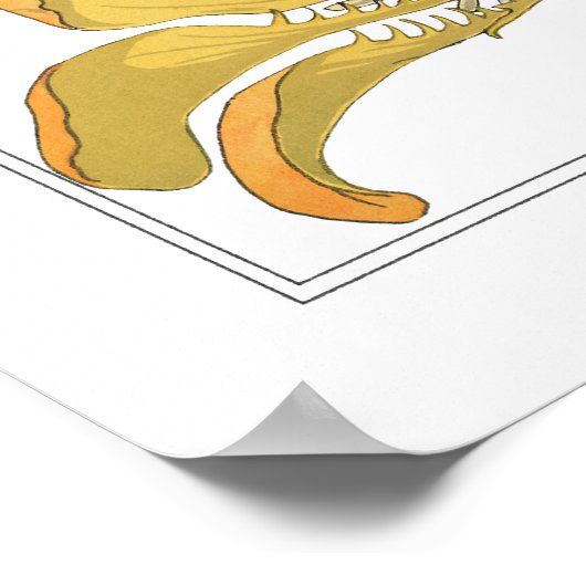 黄色のナスタスティウム |アンティークリトグラフ1896 ポスター (角)