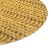 黄色のニットトレンディー背景 カッティングボード (角)