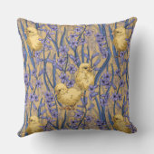 黄色のニワトリとヒヤシンス クッション (裏面)