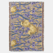 黄色のニワトリとヒヤシンス スローブランケット (正面縦)