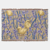 黄色のニワトリとヒヤシンス スローブランケット (正面)
