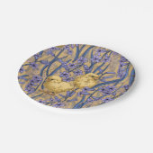 黄色のニワトリとヒヤシンス ペーパープレート (アングル)