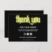 黄色のネオンサインありがとうメディア挿入 (正面/裏面)