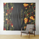黄色のハイビスカスとツバメの花のウェディングバックドロップ タペストリー (インサイチュ(横))