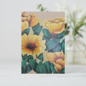 黄色のハイビスカスのグリーティングカード (スタンド正面)