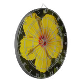 黄色のハイビスカスの花 ダーツボード (正面左)