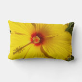 黄色のハイビスカスの花 ランバークッション (裏面)