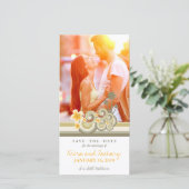 黄色のハイビスカス熱帯トープ波ビーチ写真 セーブザデート (スタンド正面)