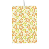 黄色のハイビスカス、オレンジのハイビスカス、フローラルパターン カーエアーフレッシュナー (正面)