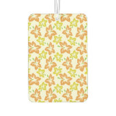 黄色のハイビスカス、オレンジのハイビスカス、フローラルパターン カーエアーフレッシュナー (裏面)