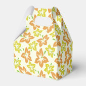 黄色のハイビスカス、オレンジのハイビスカス、フローラルパターン フェイバーボックス (裏面サイド)