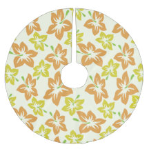 黄色のハイビスカス、オレンジのハイビスカス、フローラルパターン