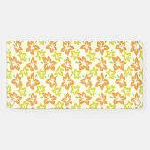 黄色のハイビスカス、オレンジのハイビスカス、フローラルパターン 横断幕 (横)