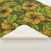 黄色のハイビスカス シェルパブランケット (3/4)