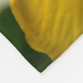 黄色のハイビスカス フリースブランケット (角)