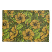 黄色のハイビスカス 枕カバー (裏面)