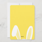 黄色のハッピーイースター耳eggs 4写真コラージュ シーズンカード (裏面)