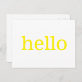 黄色のハローハガキ ポストカード (正面/裏面)