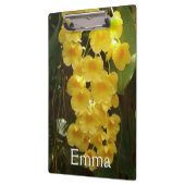 黄色のハンギングオーキッドトロピカルフラワー クリップボード (左)