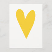 黄色のハートのポストカード ポストカード (正面)