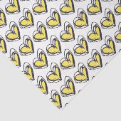 黄色のハートティッシュペーパー—トレンディーエレガントと 薄葉紙 (詳細)