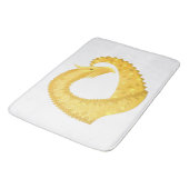 黄色のハートドラゴンの白 バスマット (アングル)