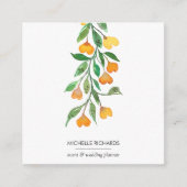 黄色のハート | プロフェッショナルソーシャルメディアのアイコン スクエア名刺 (正面)