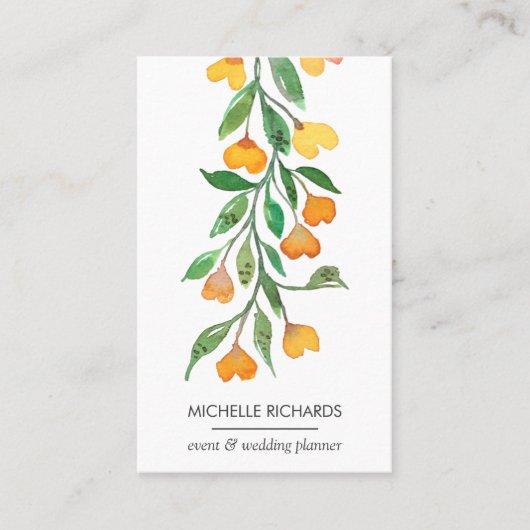 黄色のハート | プロフェッショナルソーシャルメディアのアイコン 名刺 (正面)