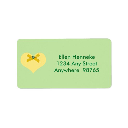 黄色のハート ラベル (正面)