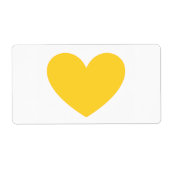黄色のハート ラベル (正面)