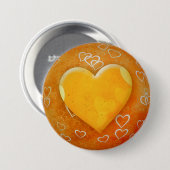 黄色のハート 缶バッジ (正面&裏面)