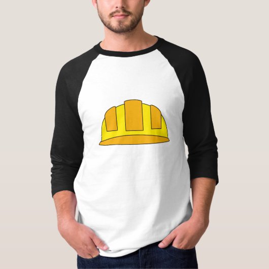 黄色のハードハット漫画 Tシャツ (正面)