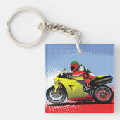 黄色のバイクのキーチェーン キーホルダー (正面)