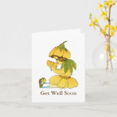 黄色のバターカップチャイルドGet Well Noteカード カード (黄色い花)
