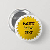 黄色のバッジ 缶バッジ (正面&裏面)