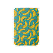 黄色のバナナ:黒のアウトラインヴィンテージ バスマット (正面縦)